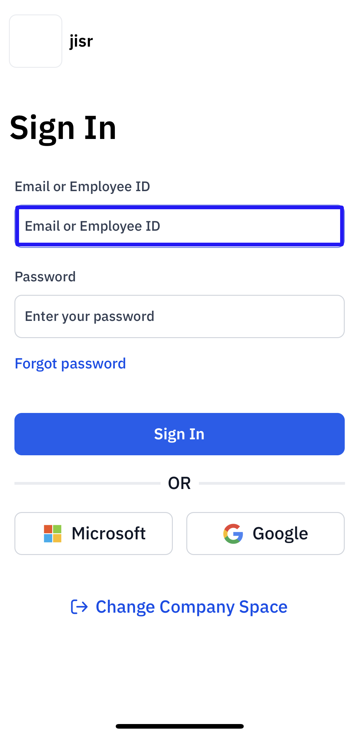 Sign in to the self-service application for Jisr system – Knowledge base